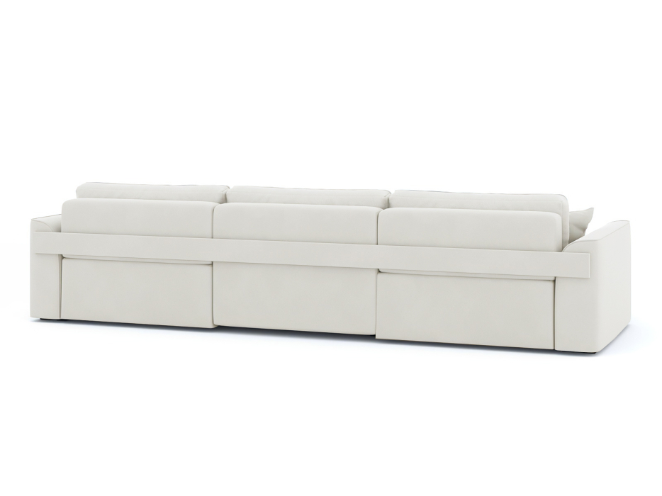 Диваны угловые в гостиную, Диван-кровать П-образный Рафаэль еврокнижка НПБ, велюр