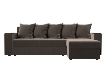 Диван угловой Дубай Лайт, велюр, правый угол