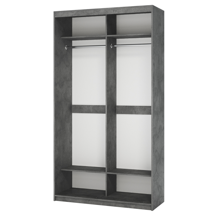 Шкафы-купе 2-х дверные, Шкаф-купе 2-х дверный Эконом платяной 100х60х200