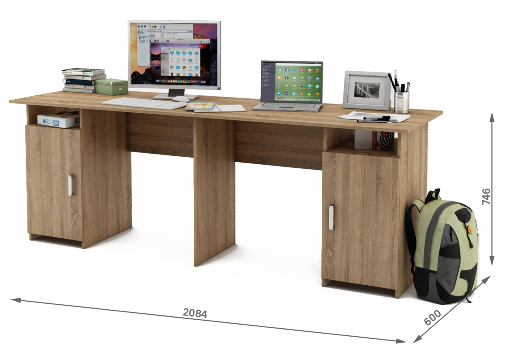 Прямые, Письменный стол Лайт-12