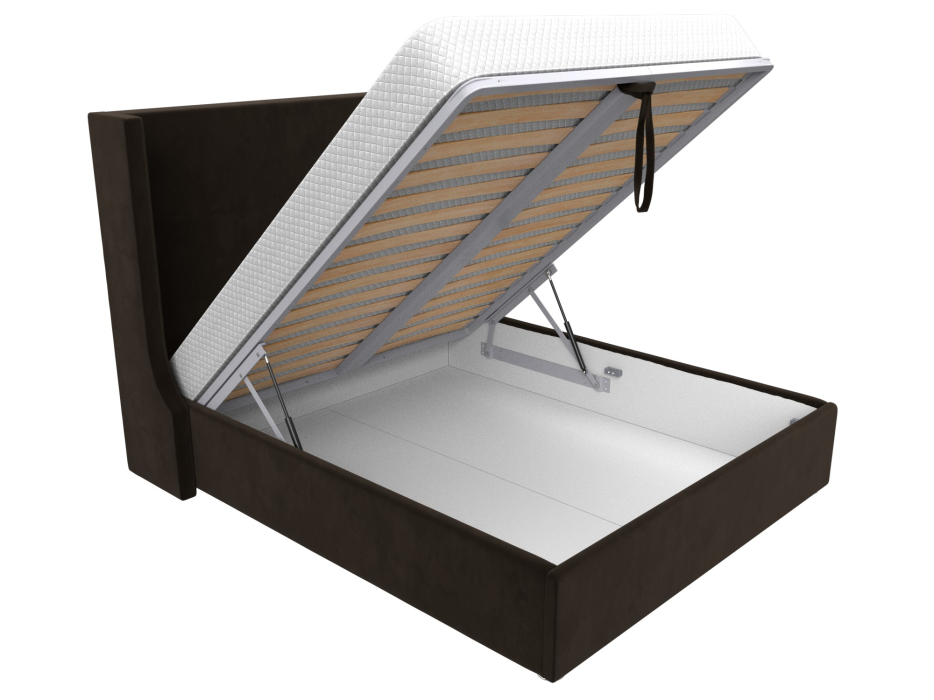 Мягкая кровать, Кровать интерьерная Ларго 160, микровельвет
