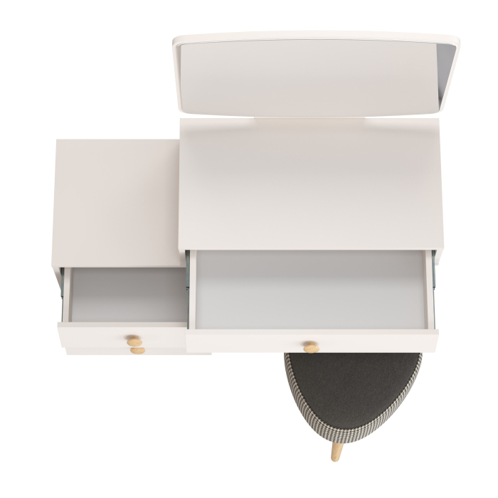 С зеркалом, Банкетка на трёх ножках Ева и трюмо в спальню Афина