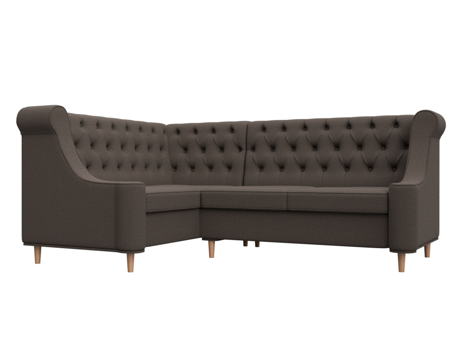 Диваны угловые кухонные, Диван кухонный угловой Бронкс левый угол, рогожка Амур