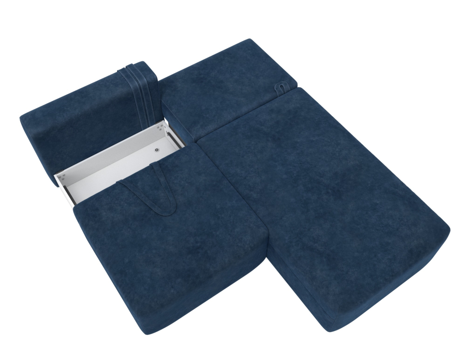 Диваны угловые в гостиную, Диван угловой модульный Лига-060 НПБ угол универсальный, велюр BRUT