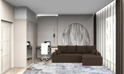 Диван-кровать угловой Нордвикс Мини, велюр