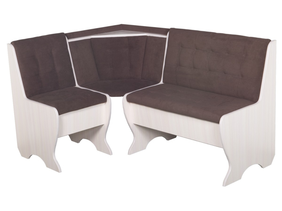 Кухонные уголки, Кухонный уголок Стиль 1Л Дуб млечный / велюр