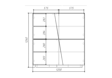 Комод Вега (Цесена) Белый-120 МДФ 