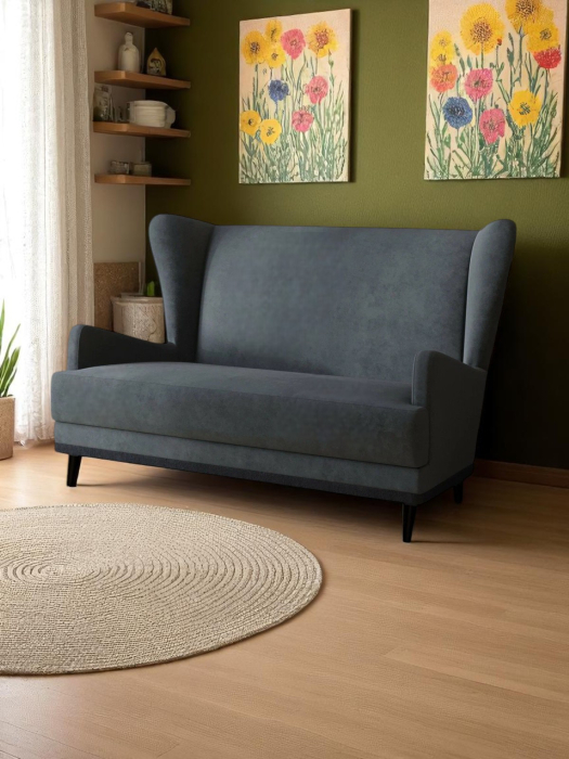 Дизайнерские диваны для гостиной, Диван прямой Вегас, велюр