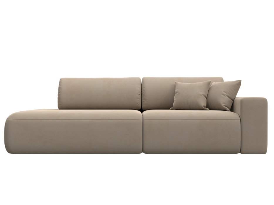 Диваны еврокнижки, Диван прямой Лига-036 Модерн подлокотник справа, велюр