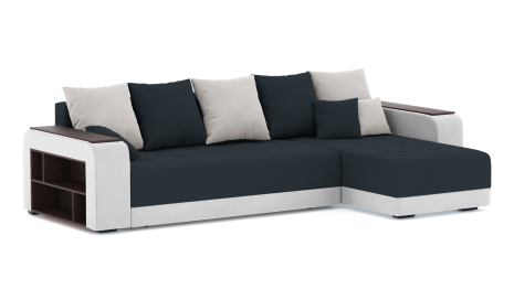 Диван-кровать угловой Дубай еврокнижка, велюр +кож.зам