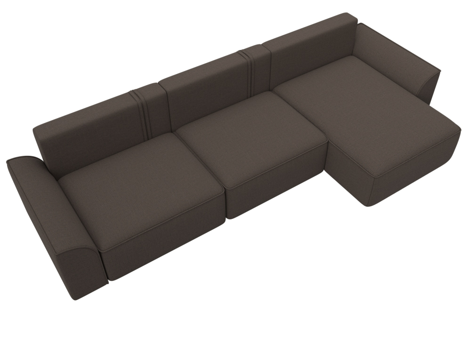 Диваны угловые в гостиную, Диван угловой Лига-048 НПБ лонг, рогожка Амур