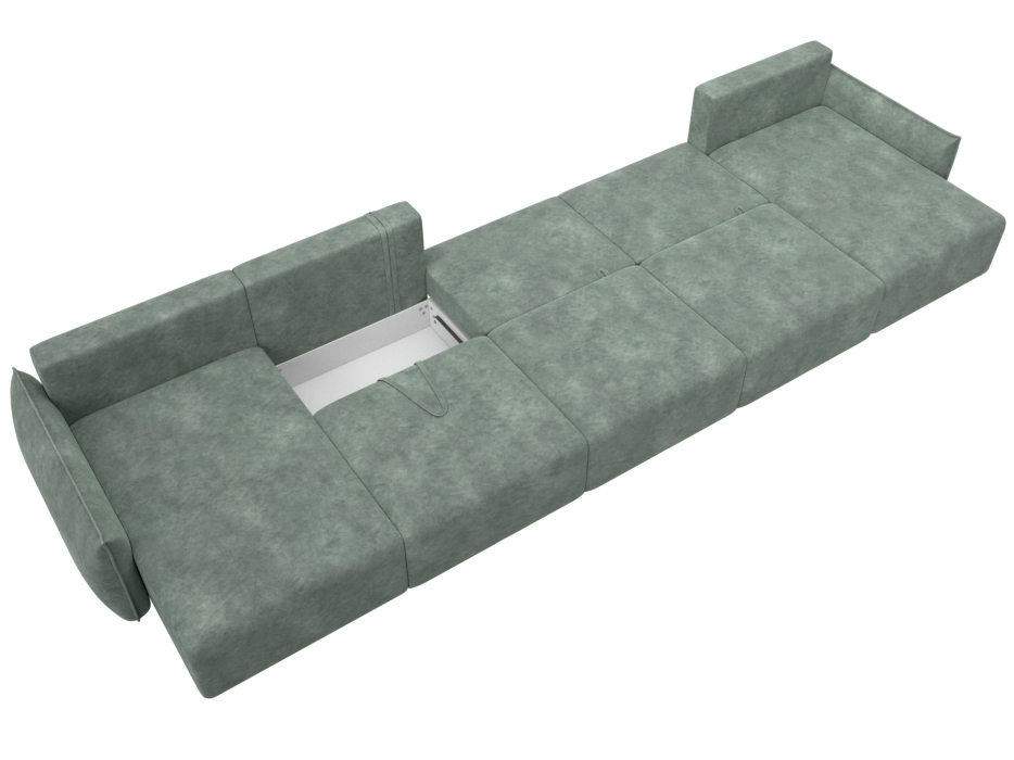 Диваны еврокнижки, Диван п-образный Лига-051 НПБ МегаЛонг, велюр BRUT