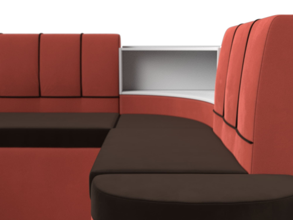 Кухонные уголки, Кухонный П-образный диван Тефида, микровельвет