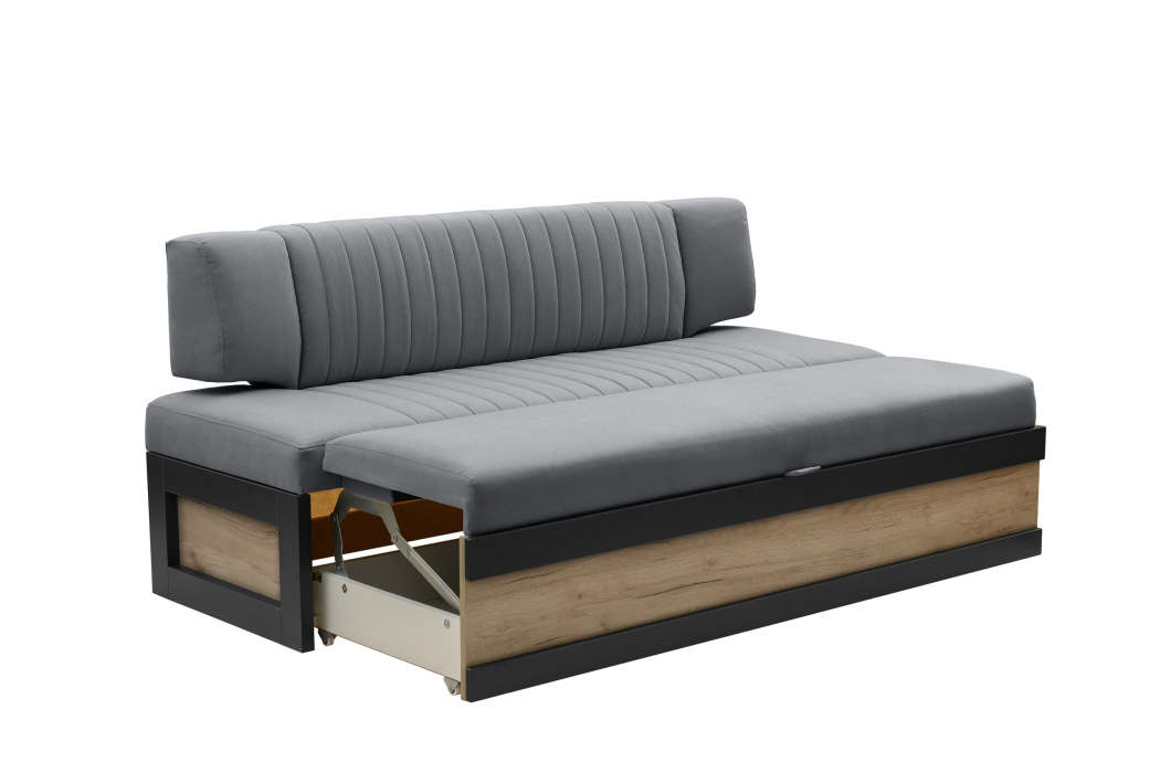 Диваны прямые кухонные, Прямой кухонный диван Парус 188 Дуб крафт серый