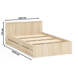 Кровать с ящиками и ящиком для хранения белья односпальная Ксения 1200