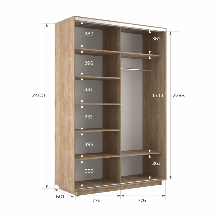Шкафы-купе 2-х дверные, Шкаф-купе Экспресс 2-х дверный Фотопечать Шары Стекла 160х60х240