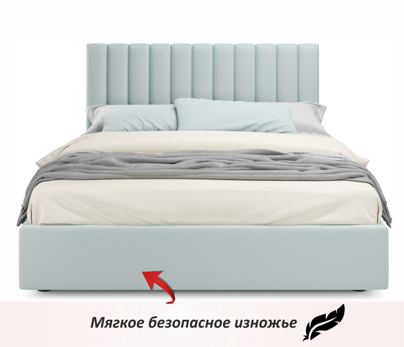 Двуспальные, Мягкая кровать Olivia 1600 подъемная с матрасом PROMO B COCOS