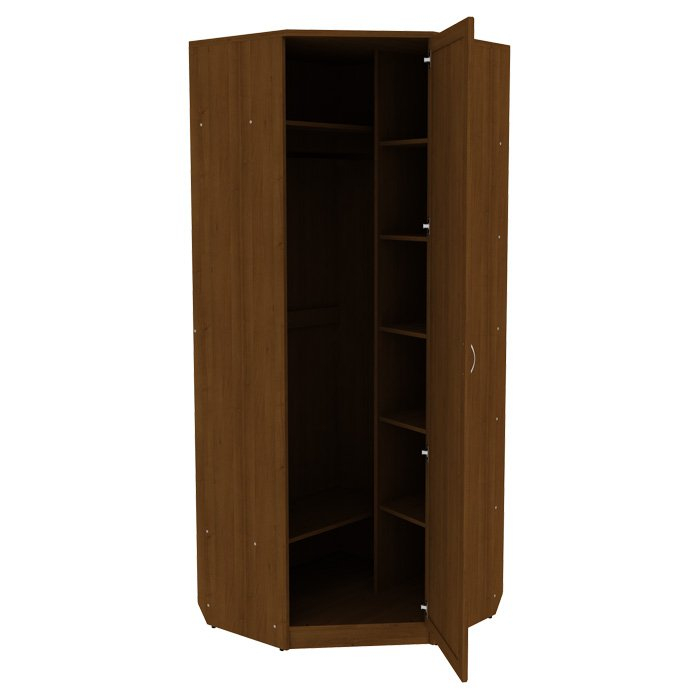 Угловые шкафы, Шкаф угловой со штангой и полками арт. 400