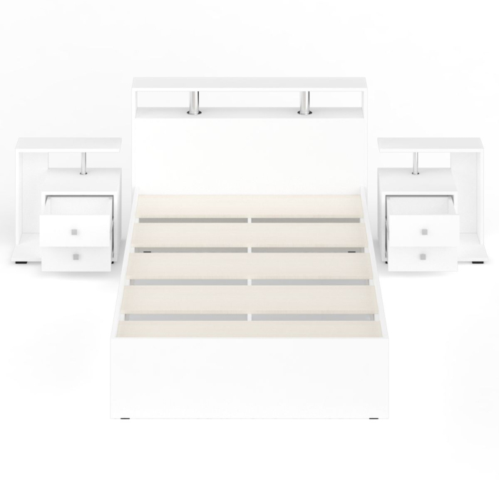 Спальные гарнитуры, Кровать Камелия 1200 с двумя прикроватными тумбами