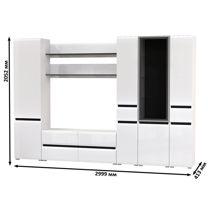 Стенки для гостиной, Сидней Комплектация № 65