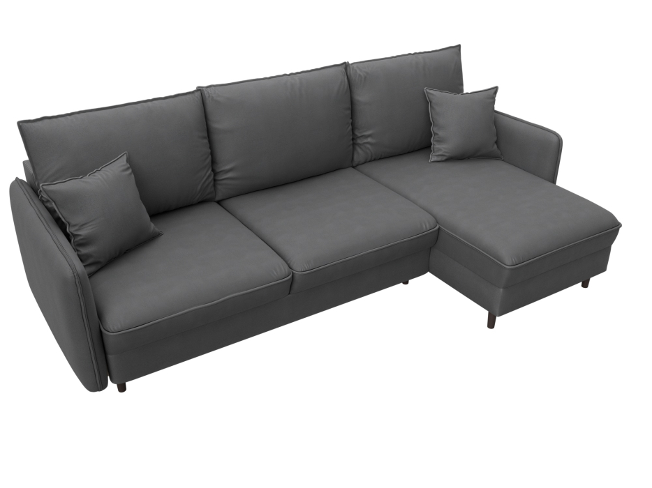 Диваны угловые в гостиную, Диван угловой Лига-064 НПБ угол универсальный, замша JOLY