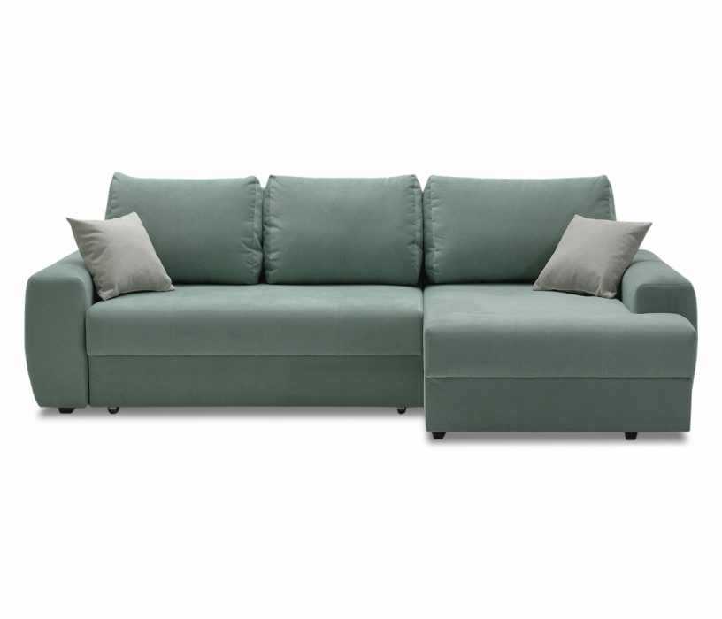 Диваны угловые, Угловой диван Коста, еврокнижка, велюр,  правый угол