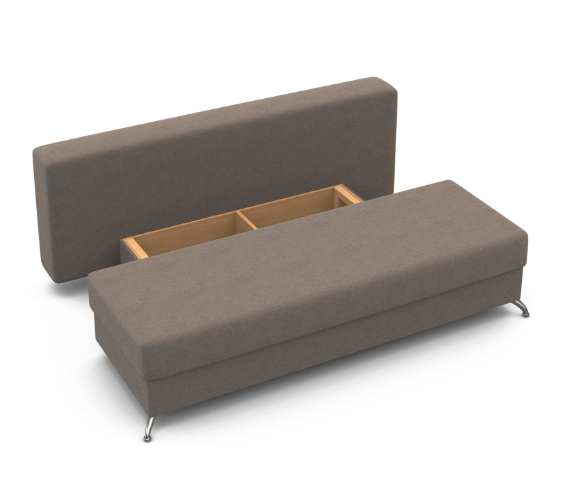 Диваны с ящиком для белья, Диван-кровать Лайт, велюр