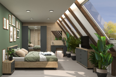 Модульная спальня Грейс композиция 4  Гикори Джексон Светлый