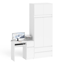 Стол компьютерный МС-1 правый со шкафом на 900 с антресолью Мори