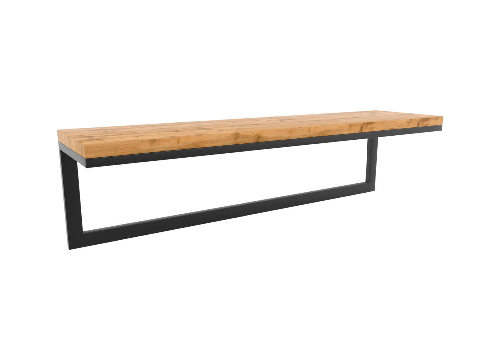 Настенные полки, Полка Айсберг Лофт 02/120 черный