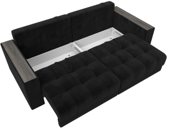 Диван прямой с декором Лига-049 НПБ, велюр SEVEN