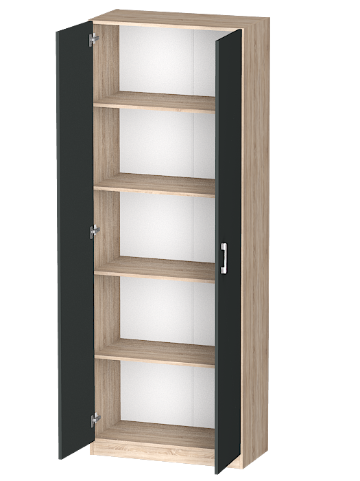 В спальню, Распашной шкаф Лайф с полками 80*40*215 Дуб сонома