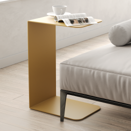 Журнальный столик металлический приставной RILONI Gold