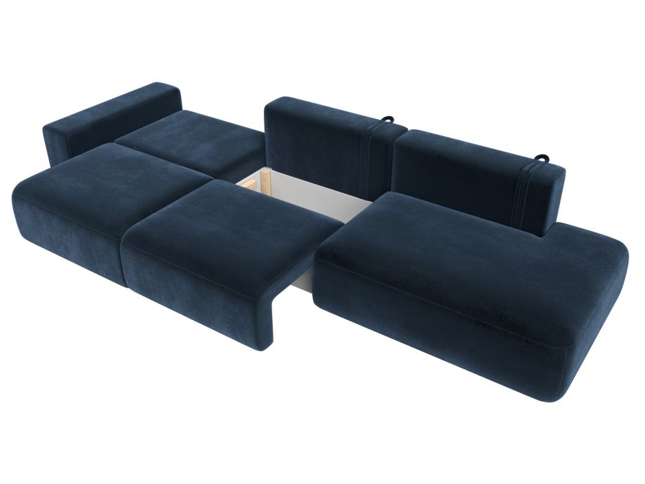 Диваны еврокнижки, Диван прямой Лига-036 НПБ Модерн Лонг подлокотник слева, велюр TOWER