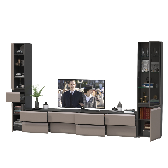 Стенки для гостиной, Мебель в гостиную корпусная Сидней № 135