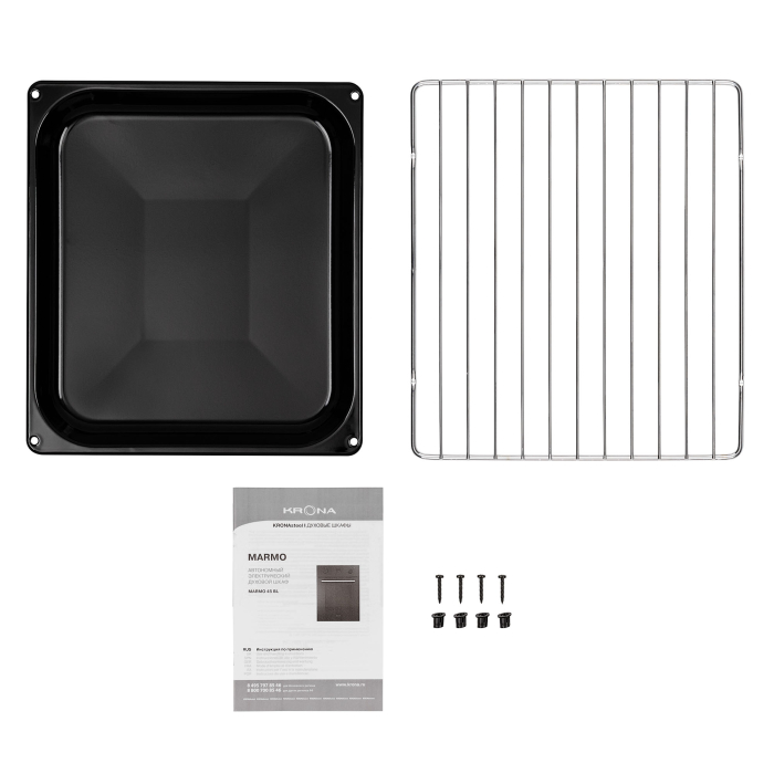 Духовые шкафы, Электрический духовой шкаф KRONA MARMO 45 BL (независимый)