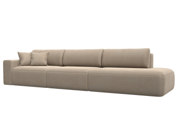 Диван прямой Лига-036 Модерн Лонг подлокотник слева, велюр