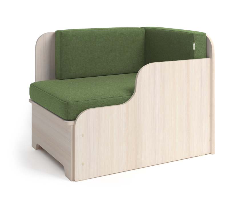 Диваны прямые кухонные, Кушетка детская Мелодия правая , рогожка