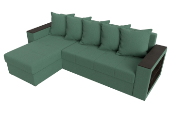 Диван угловой Дубай Лайт левый угол, рогожка Амур