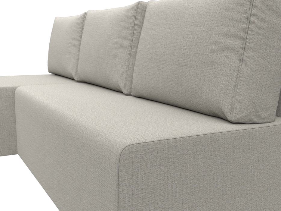 Диваны угловые в гостиную, Диван угловой Поло левый угол, рогожка Амур