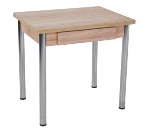 Стол обеденный раскладной с ящиком 80 Хром