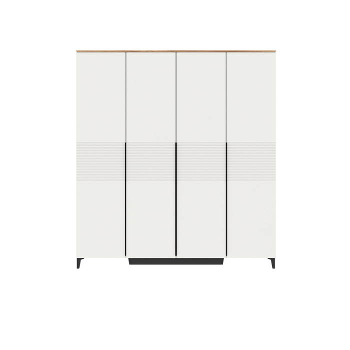 Для одежды, Шкаф для платья и белья 4-х дверный Белла