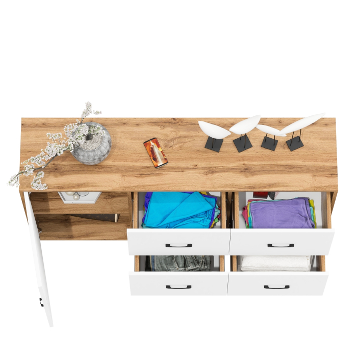 Комоды, Комод-тумба 4-ре ящика и дверка РВК 125-1504