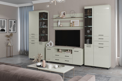 Модульная гостиная Грейс композиция 12  Серый Кашемир