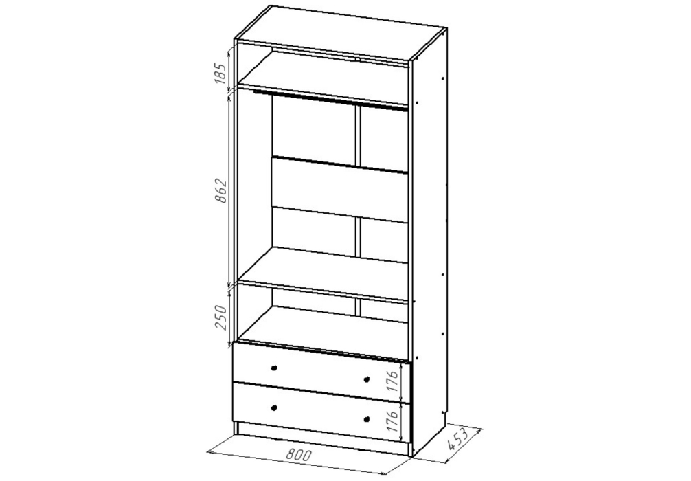 Шкафы двухстворчатые, Шкаф для детской