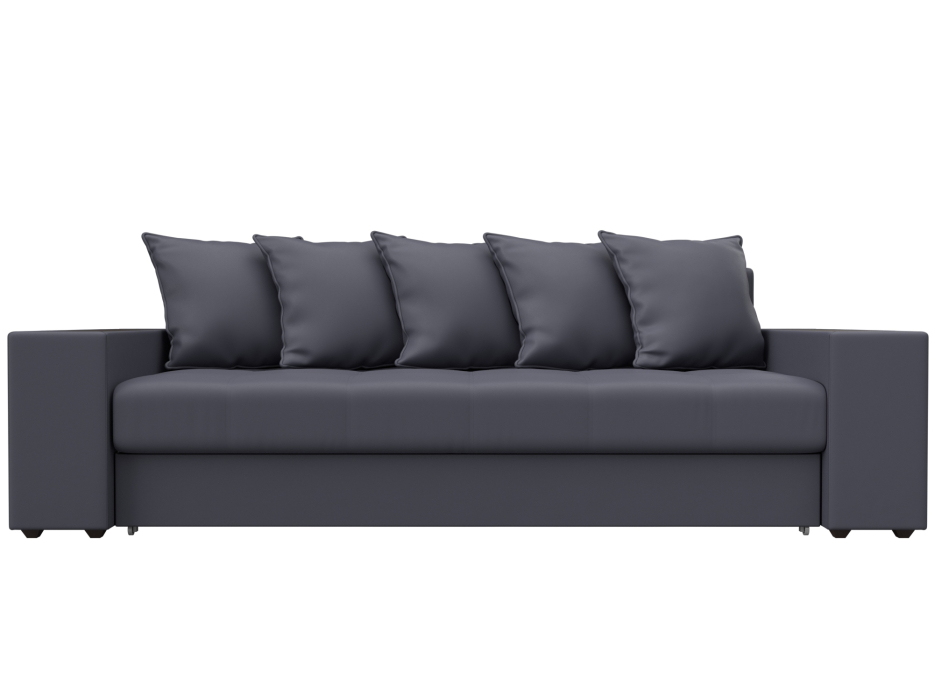 Диваны еврокнижки, Диван прямой Дубай полки справа, экокожа GRIFON