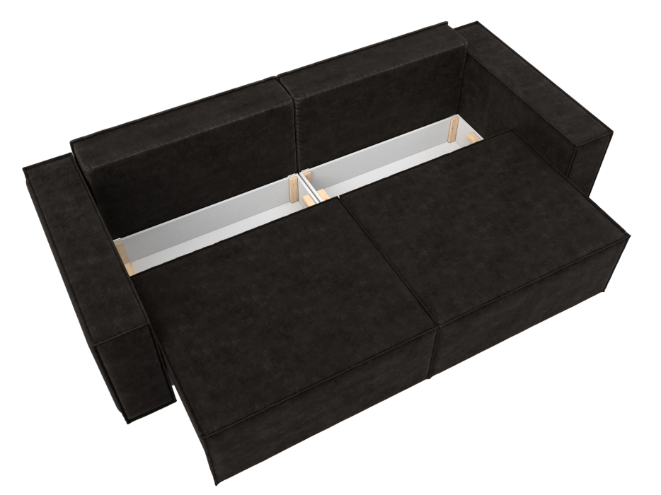 Диваны кровати со спальным местом, Диван прямой Куба, велюр BRUT