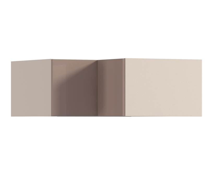 , Регина РПГУ-90 Полка угловая Песочный/Анна Капучино глянец