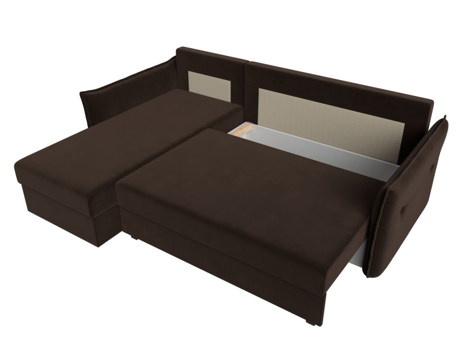 Диваны угловые в гостиную, Угловой диван Лига-004 левый угол, микровельвет