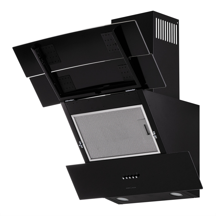 Вытяжки, Вытяжка кухонная INGA 600 black push button